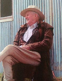 Walter Paton at Paton's Hut in Kosciuzko National Park, NSW.